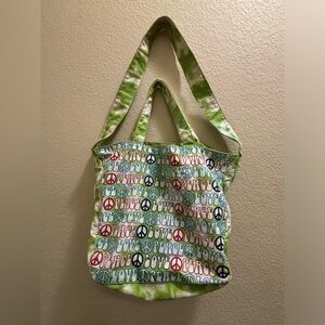 Green Shoulder Tote Bag